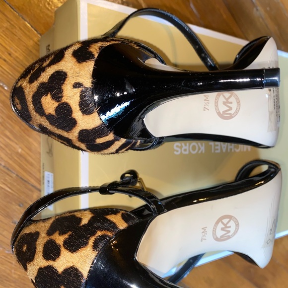 Leopard print patent leather mid print haircalf - Picture 6 of 7